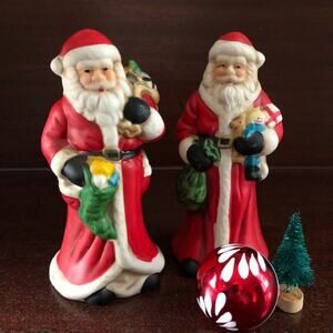 Vintage Santa Claus Christmas Figurines-Set of 2
